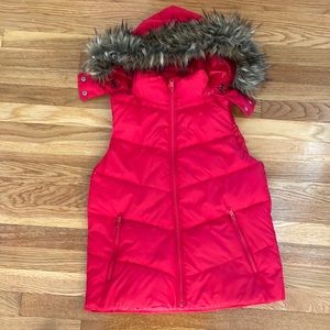 Red Vest with Fur Hood